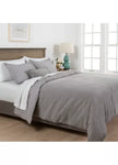New Full/Queen Washed Waffle Weave Duvet Cover & Sham Set Gray - Threshold