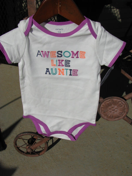 CARTER'S AWESOME LIKE AUNTIE EMBROIDERY GIRL