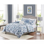 New 5pc. Ramona Seersucker Tulip Full/Queen Print Comforter Bedding Set White