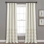 Set of 2 Farmhouse Vintage Stripe Yarn Dyed Cotton Light Filtering Window Curtain Panels - Lush Décor