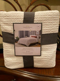 King Size Waffle Weave Duvet & Sham Set White