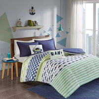 New Urban Habitat Luke 5pc. Full/Queen Cotton Shark Print Reversible Kids' Comforter Set - Urban Habitat