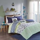 New Urban Habitat Luke 5pc. Full/Queen Cotton Shark Print Reversible Kids' Comforter Set - Urban Habitat