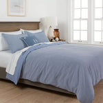 New King Size Blue Waffle Weave DUVET COVER and SHAM Set - Threshold