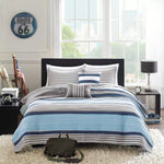 New Intelligent Design Blain Quilted Coverlet Set (Full/Queen) 5pc - Blue