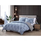 New Eddie Bauer City Scene Twin Size Duvet Cover & Sham Set Blue Multi