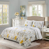 New Lush Decor Full/Queen 3pc Adalia Quilt Set Yellow/Gray