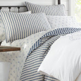 New Full/Queen Willow Way Ticking Stripe Quilt & Sham Set Navy - Stone Cottage