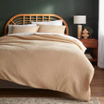 New Full/Queen Wheat Color Waffle Weave Duvet Cover and Sham Set - Threshold™