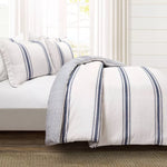 New Lush Décor Duvet Set Farmhouse Stripe Reversible 3pc. Full/Queen