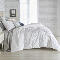 New Peri Home King Size Chenille Lattice Comforter Set White