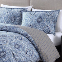 New Eddie Bauer City Scene Twin Size Duvet Cover & Sham Set Blue Multi