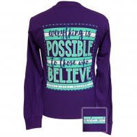 Girlie Girl Originals Everything is possible to those who Believe purple long sleeves Jersey