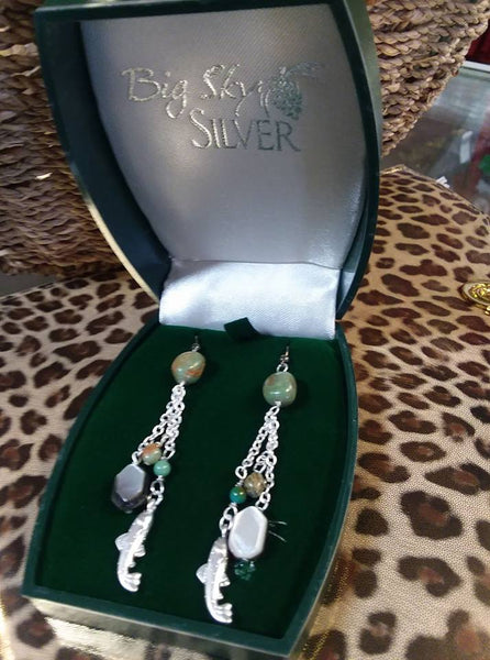 New Big Sky Dauphin Earrings in gift box.