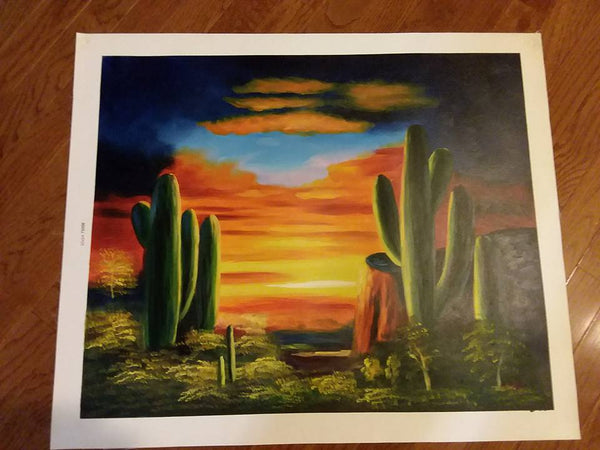 Catus unstretched unframed canvas 20x24