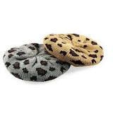 New Mud Pie Grey Leopard Knit Beret/Hat/Cap One Size #718540148167
