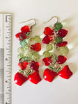 Fashion Jewelry Red Apple Vintage Look Hobo Earrings New Discontinued Stock