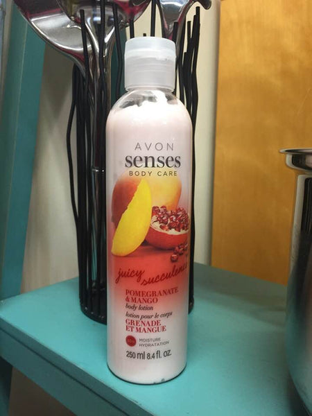 Avon Senses Body Lotions Juicy Succulence Pomegranate & Mango NEW 8.4 fl.
