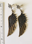 Vintage look wings earrings