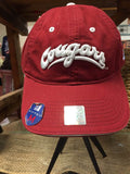 Cougars by The Game Baseball Cap Hat Men or Women Size M Burgundy Fitted