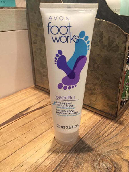Avon Foot Works Beautiful Sole Support Cushion Cream Discontinued NEW