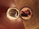 VINTAGE MAKE UP COMPACTS ART DECO DESIGN UNKNOWN LOT OF 2 VG CONDITION!