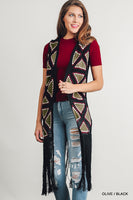 Umgee Boutique Ladies HoBo Sweater Cardigan with suede patches outerwear