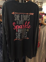 Girlie Girl Originals Sparkle Dark Heather Long Sleeve Jersey T-Shirt