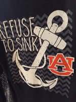 Girlie Girl Originals Auburn University Refuse To Sink Jersey Blue
