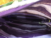 New Zippers small purse handbag 6x6 Purple mix