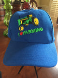 I Love Farming Royal Blue Baseball Cap Hat Adjustable