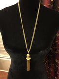 Vintage used Fashion Jewelry Necklace Gold