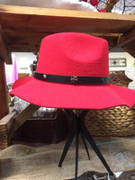 Designer Burgundy Red Felt Hat