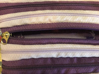 New Zippers small purse handbag 6x6 Purple mix