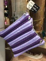 New Zippers small purse handbag 6x6 Purple mix