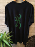 Unisex Black Size Large Deer T-Shirt